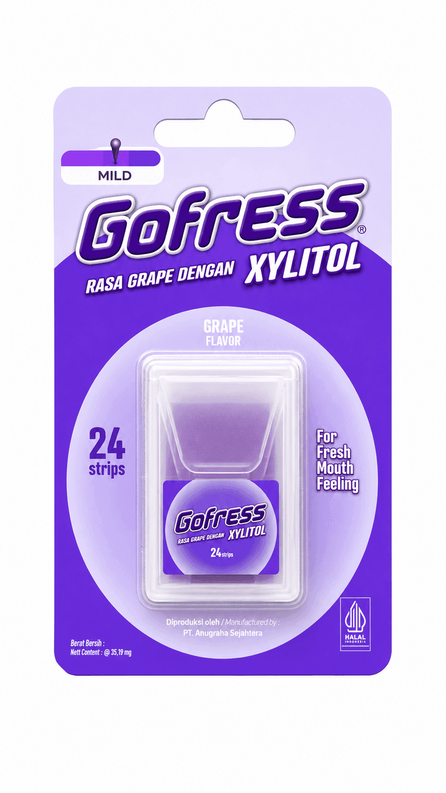 Go Fress Xylitol Anggur 24 Strips – 1