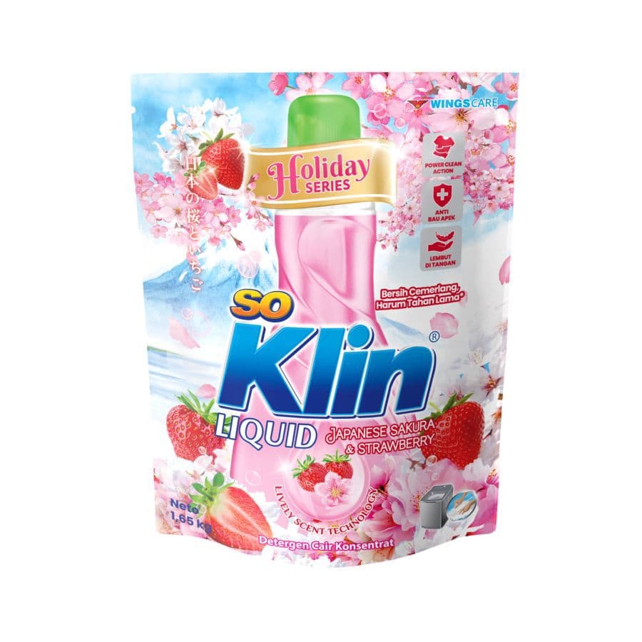 Soklin Deterjen Cair Sakura Pouch 1.65 L – 1