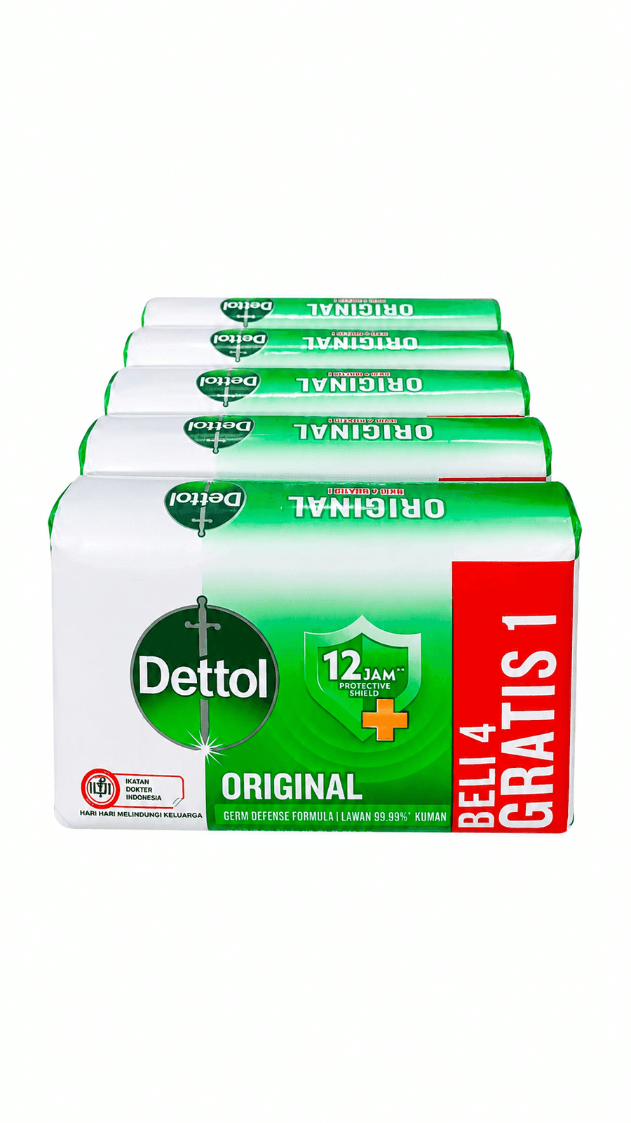 Dettol Sabun Batang Original 5 X 100 gr – 1