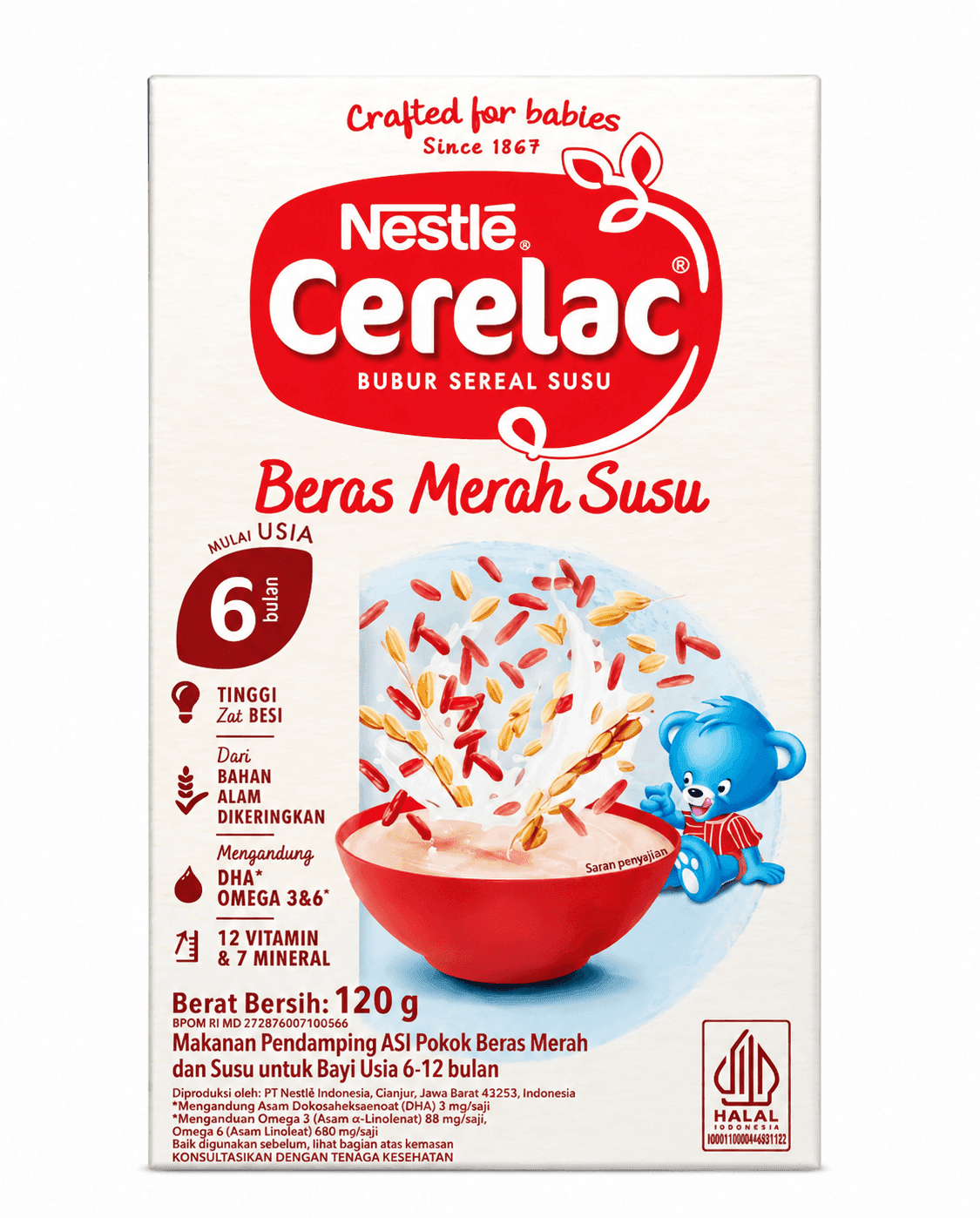 Nestle Cerelac Bubur Bayi Beras Merah Susu 120 gr – 1