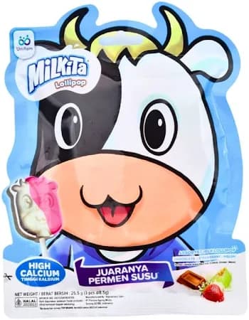 Milkita Lolipop Coklat Strawberry Melon 3 pcs x 8.5 gr – 1