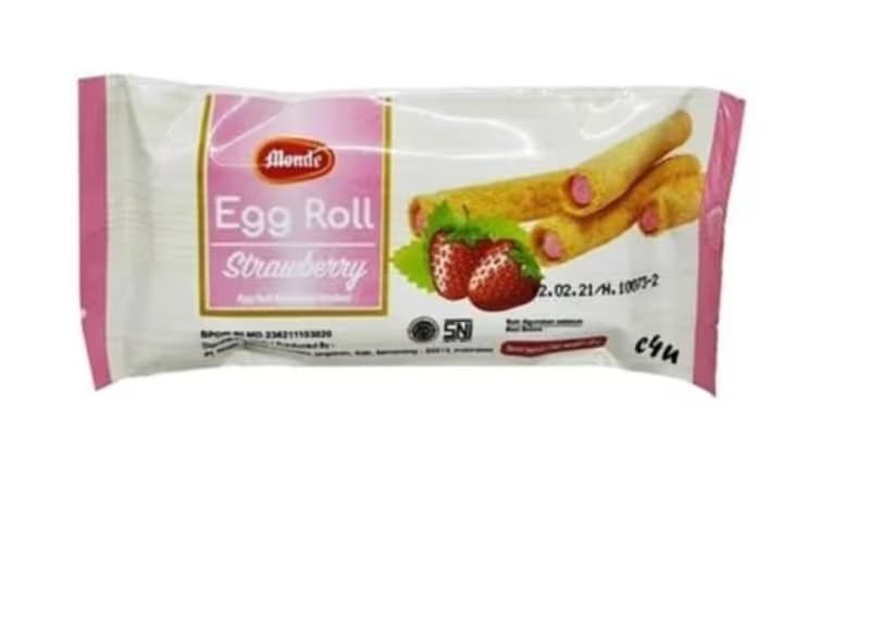 Monde Egg Roll Strawberry 35 gr x 10 Sachet – 1