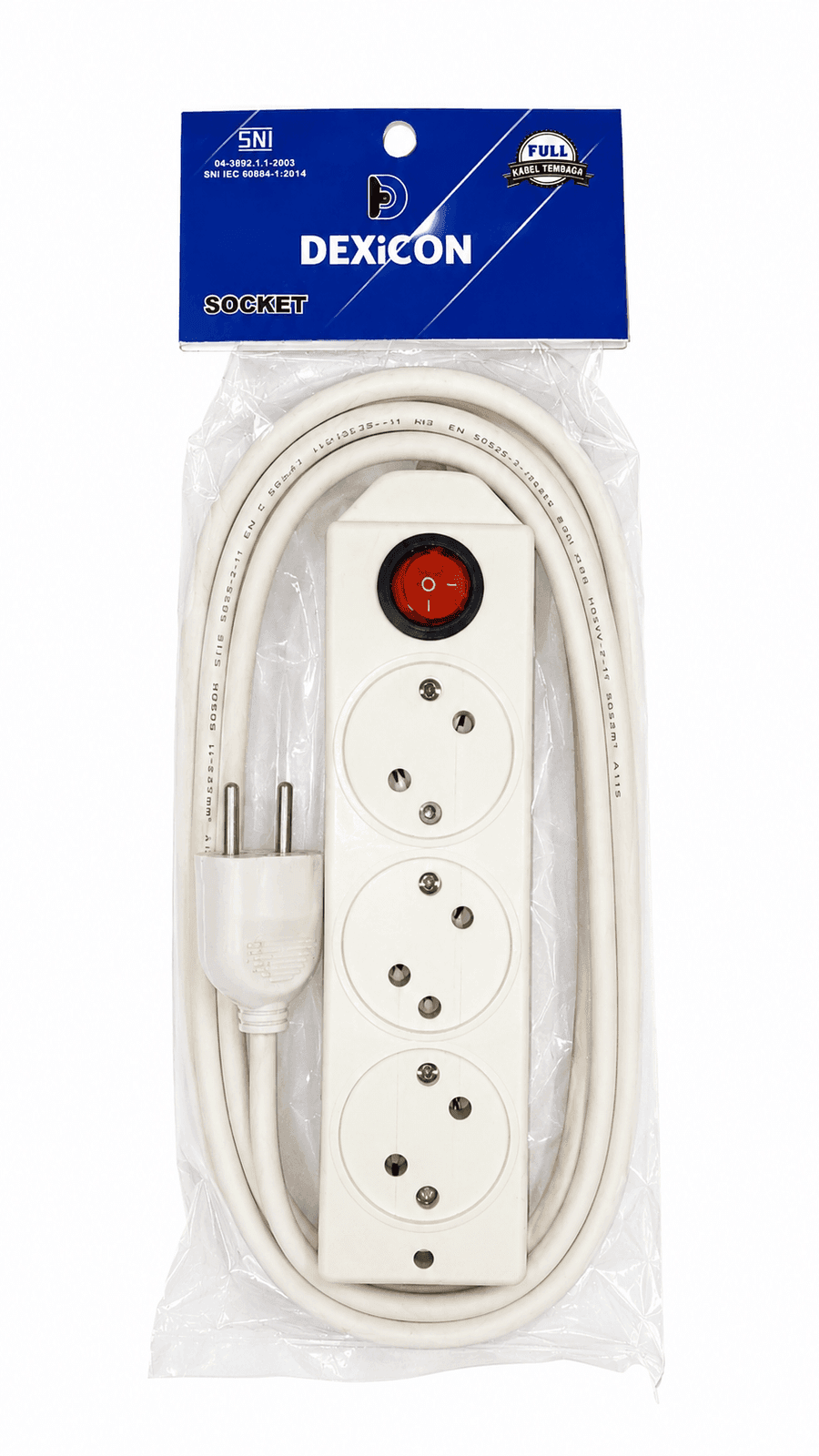 Dexicon Stop Kontak + Kabel 3 m 3 Lubang – 2