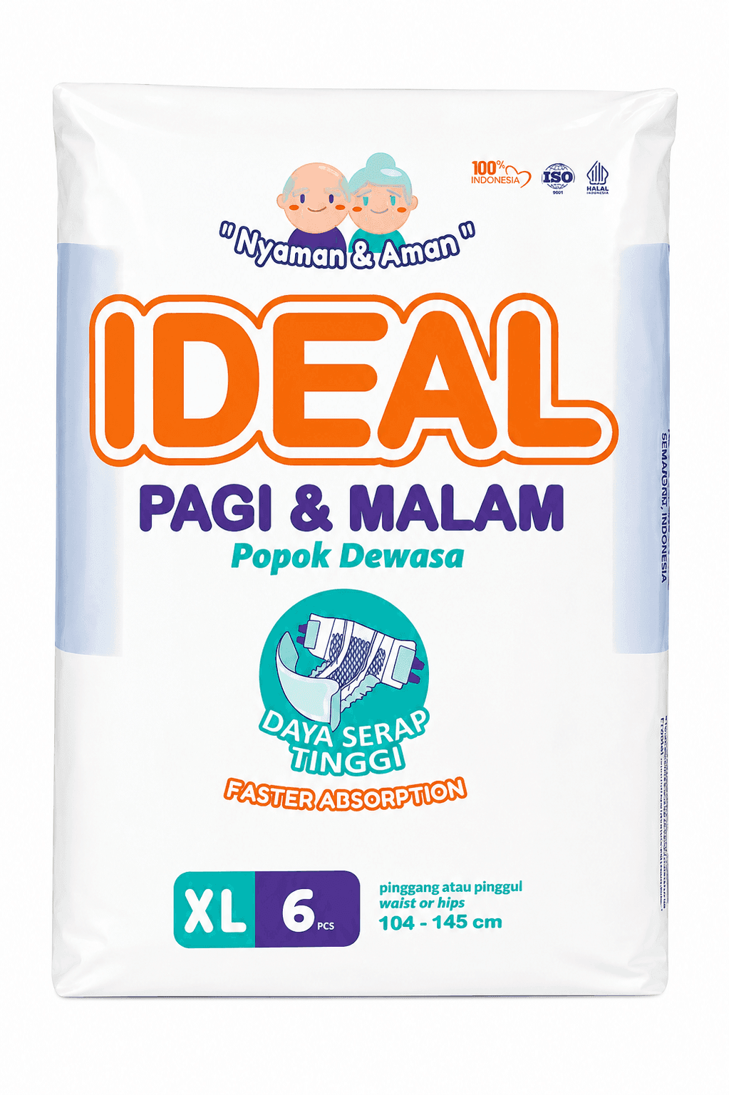 Ideal Adult Diapers Xl Isi 6 Pcs – 1