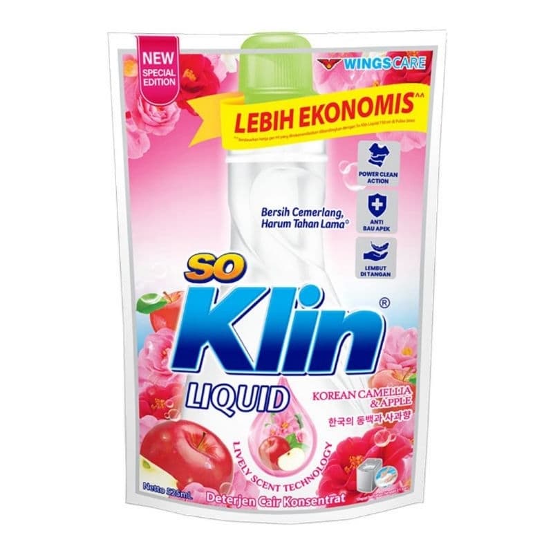 Soklin Liquid Korean Camellia & Apple Pouch 525 ml – 1