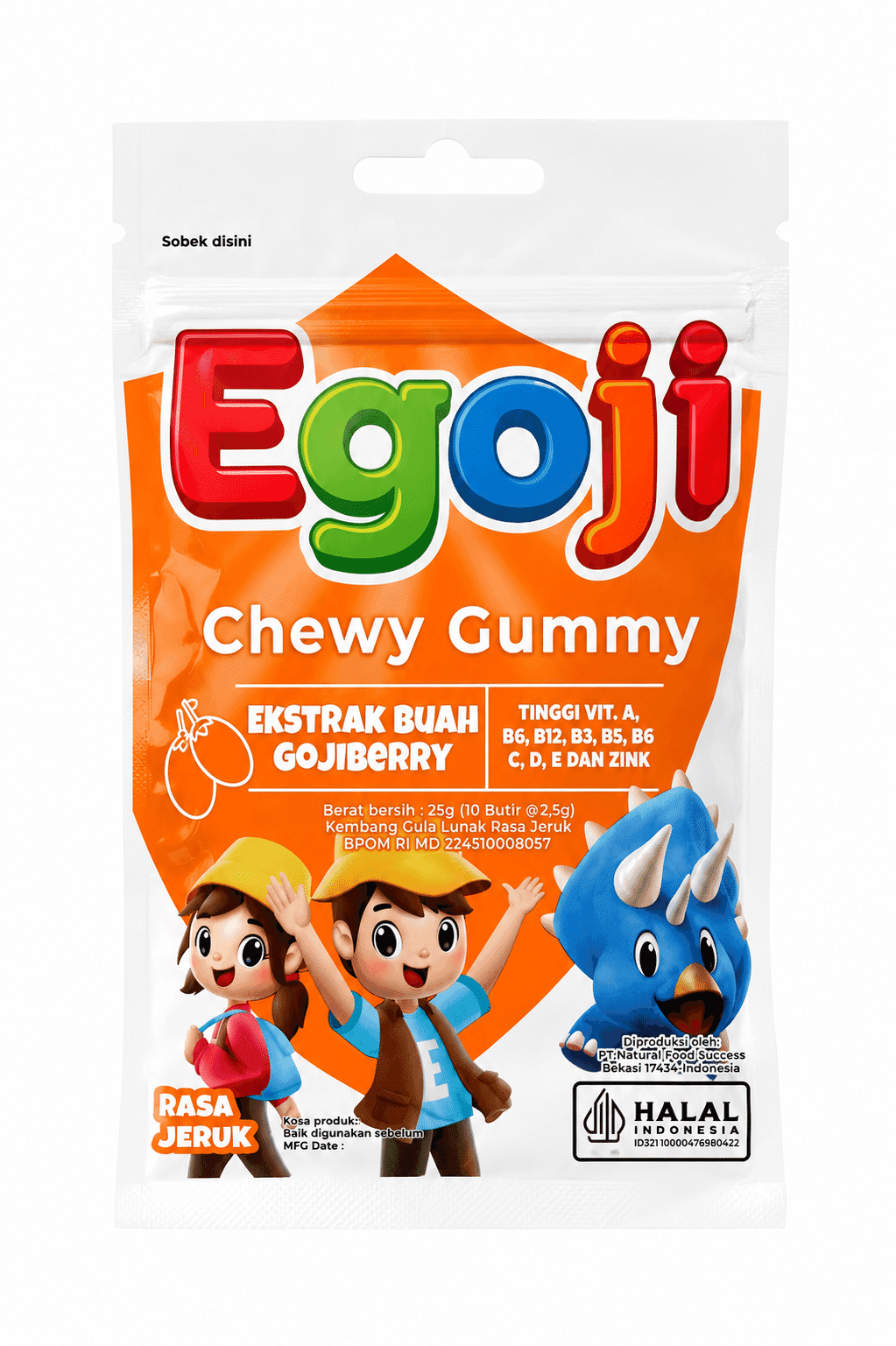 Egoji Chewy Gummy Jeruk 20 gr – 1