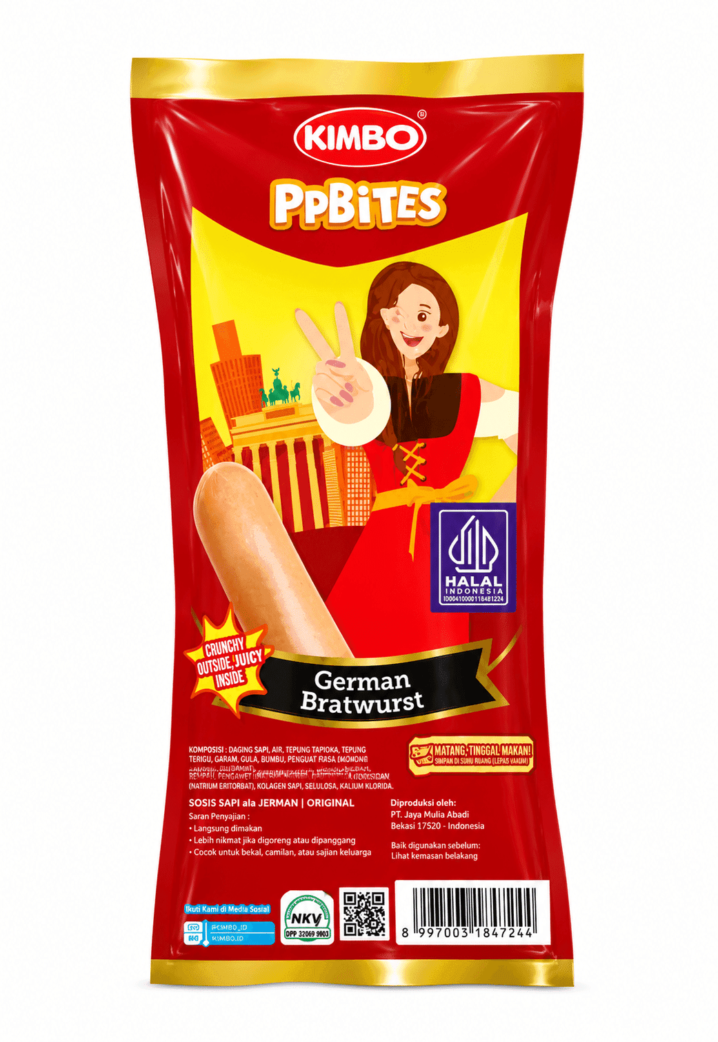 Kimbo Sosis Mini Bratwurst Original 60 gr – 1