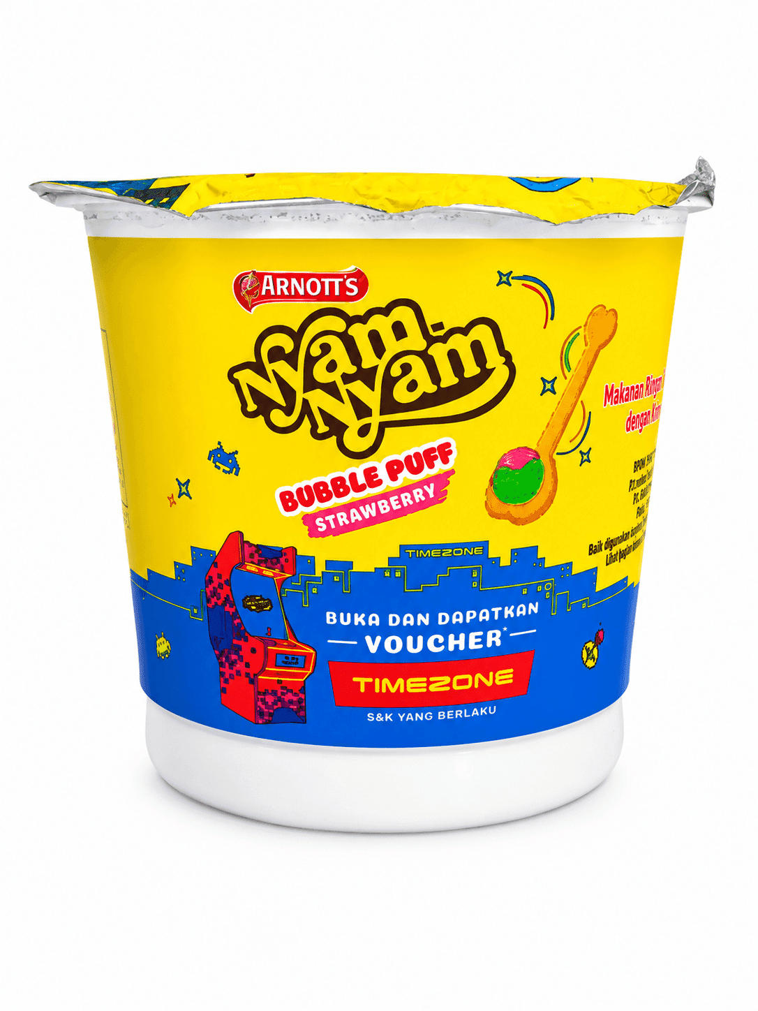 Nyam Nyam Bubble Puff Strawberry 18 gr – 1