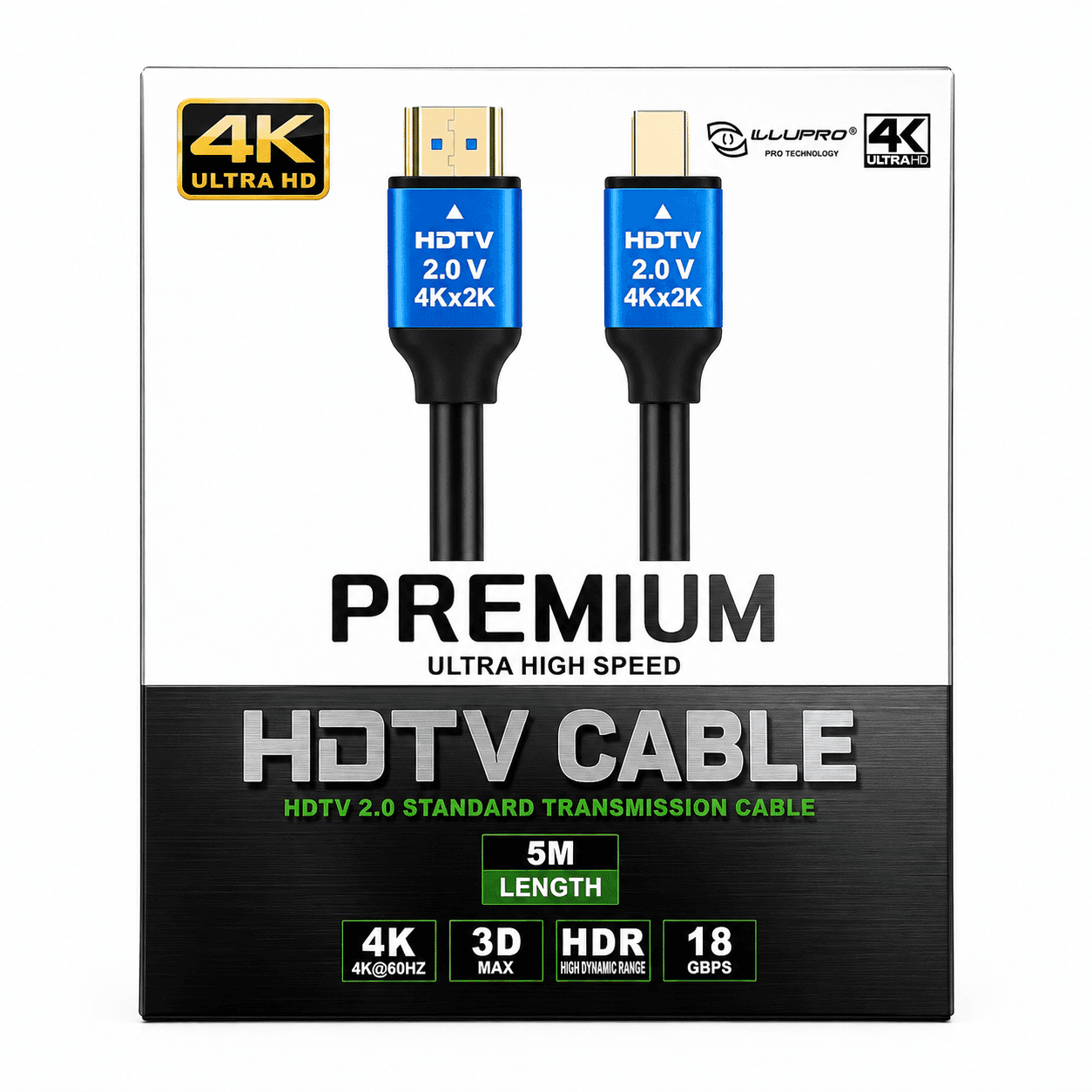 Illupro Kabel Hdmi Deluxe 4K 2,0 5 m – 1