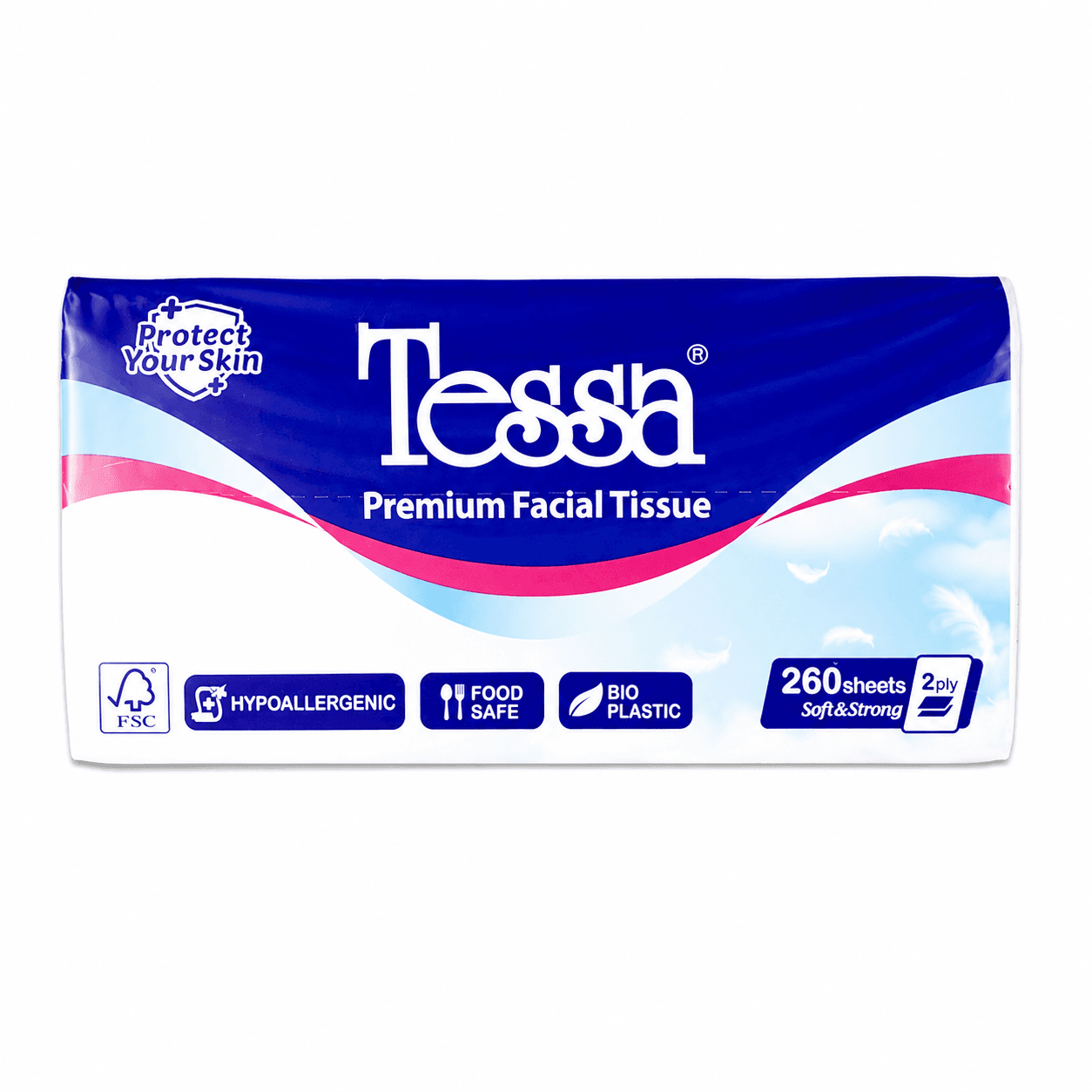Tessa Premium Facial Tissue Soft & Strong 260 sheets – 1