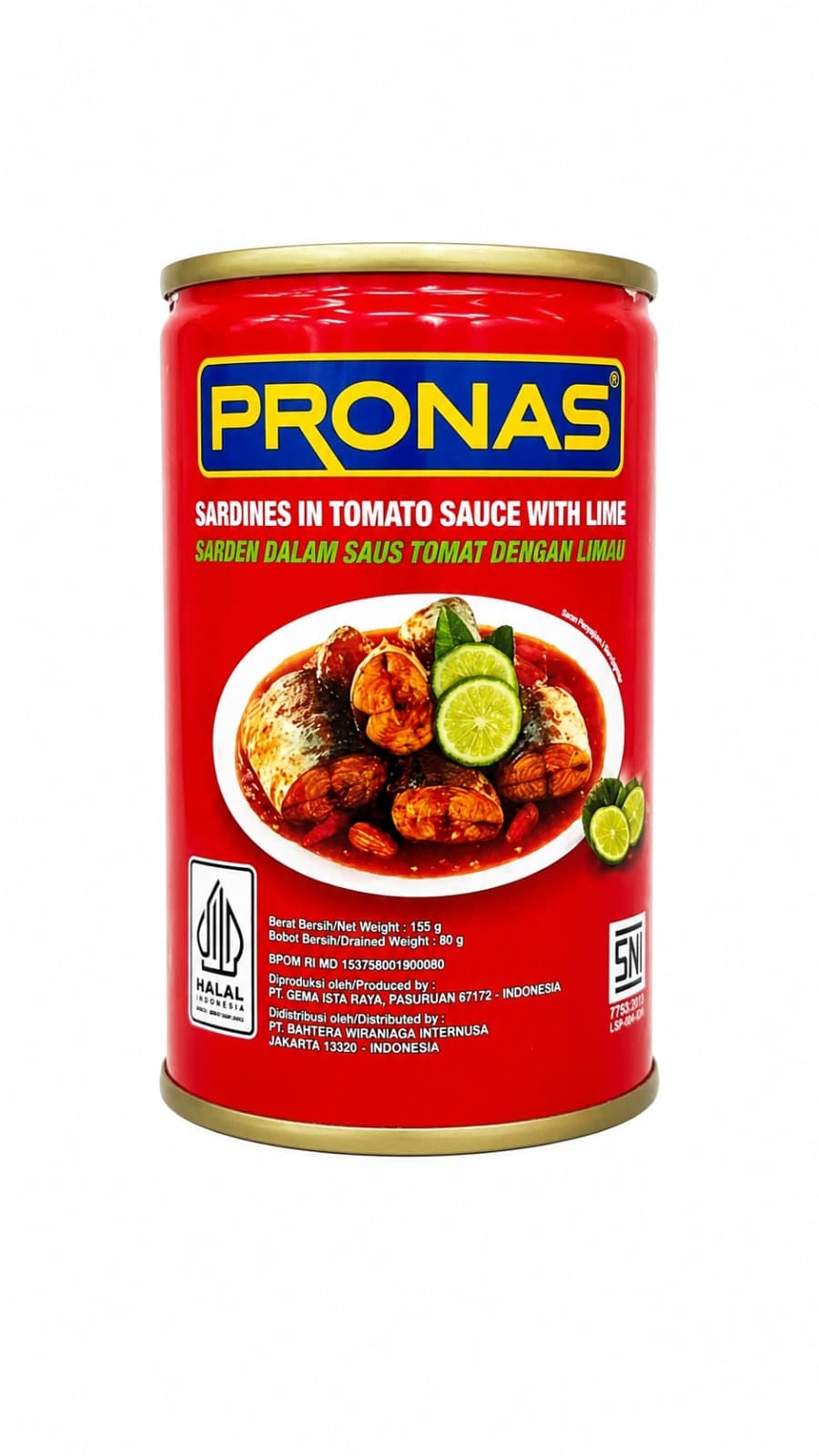 Pronas Sarden Saus Tomat Limau Kaleng 155 gr – 1