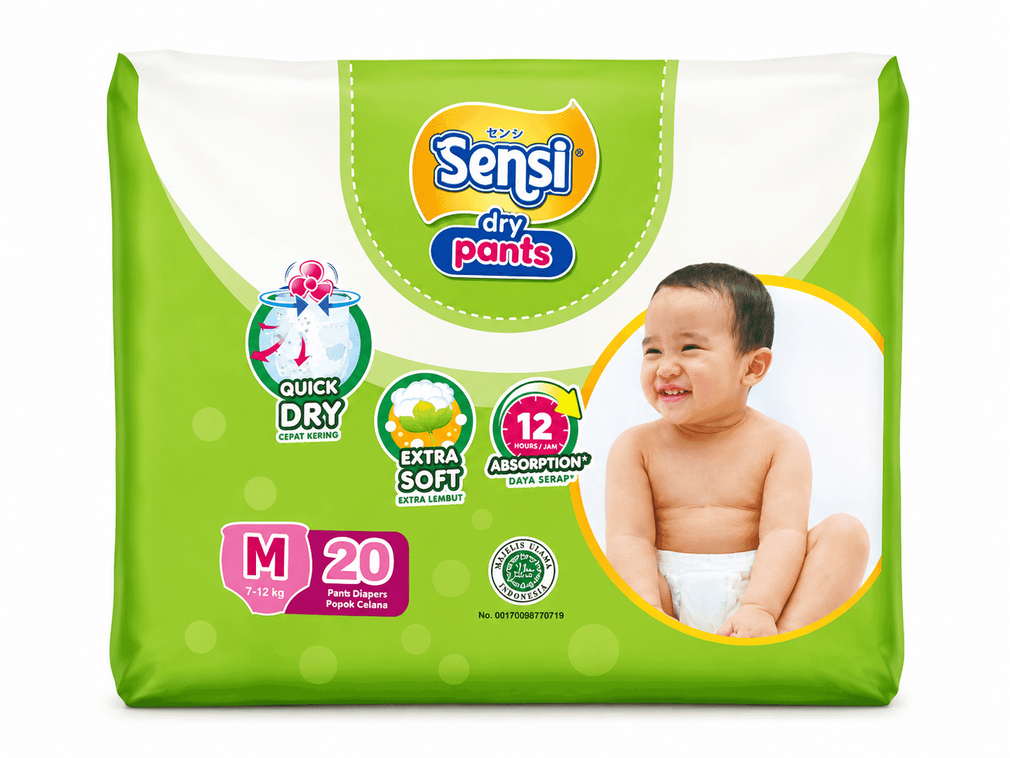 Sensi Popok Celana Reguler Ukuran M Isi 20 pcs – 1