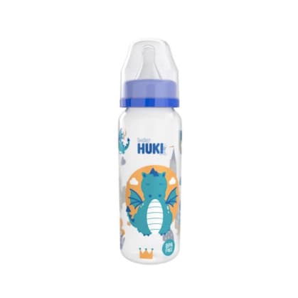 Huki Botol PP dengan Dot Silikon Standar 240 ml – 1