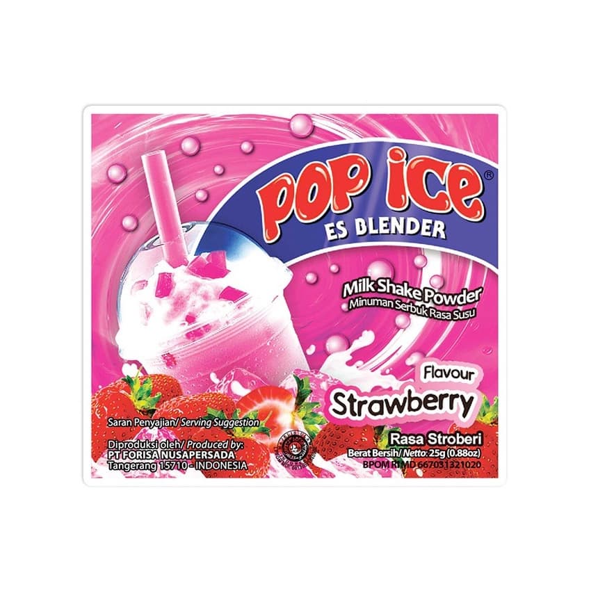 Pop Ice Strawberry 23 gr x 5 Sachet – 1