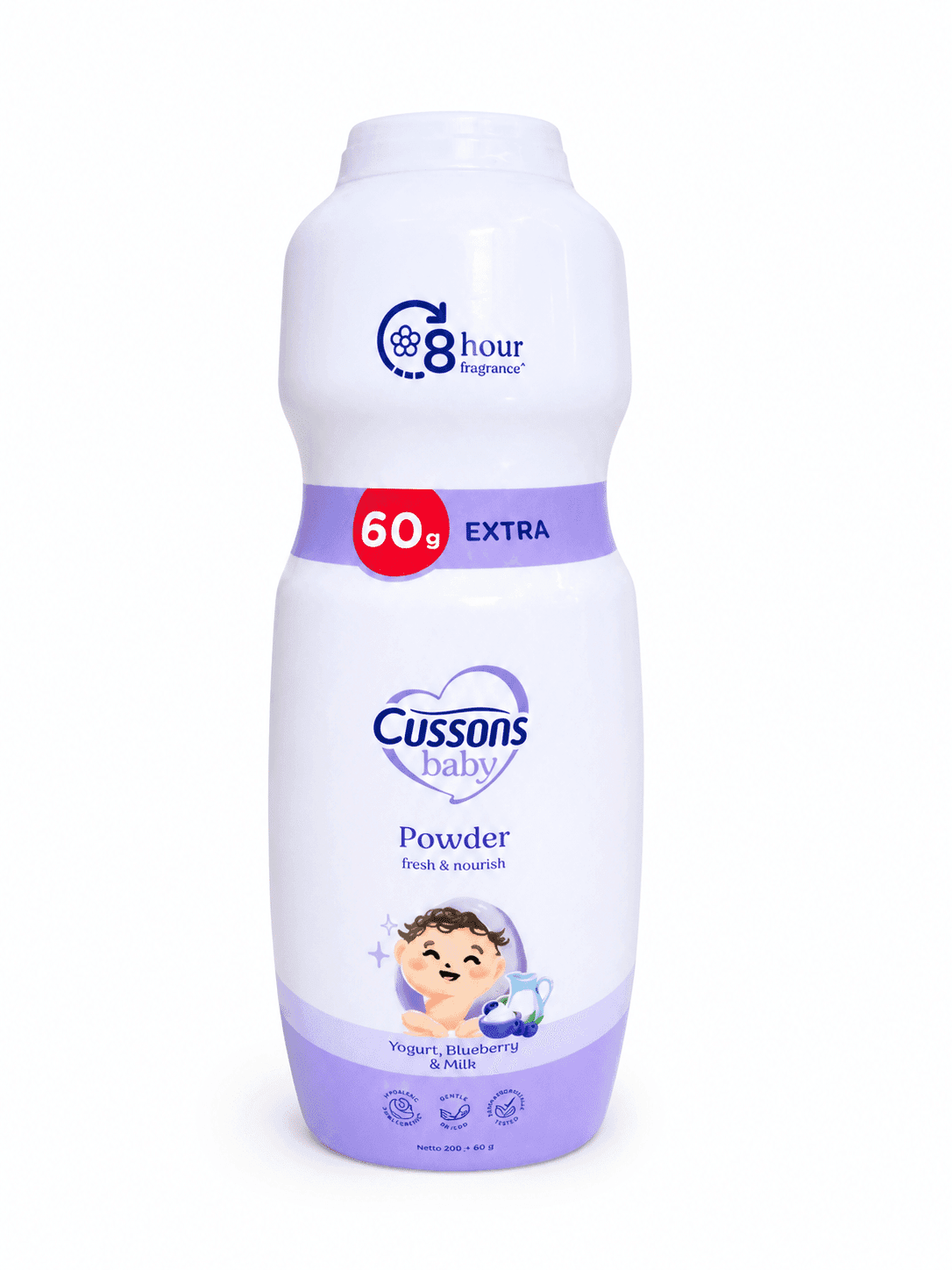 Cussons Baby Bedak Bayi Fresh & Nourish Wangi Berries 200 + 60 gr – 1