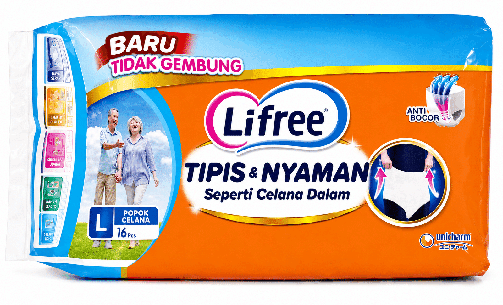 Lifree Popok Dewasa Light Jumbo L Isi 16 – 1