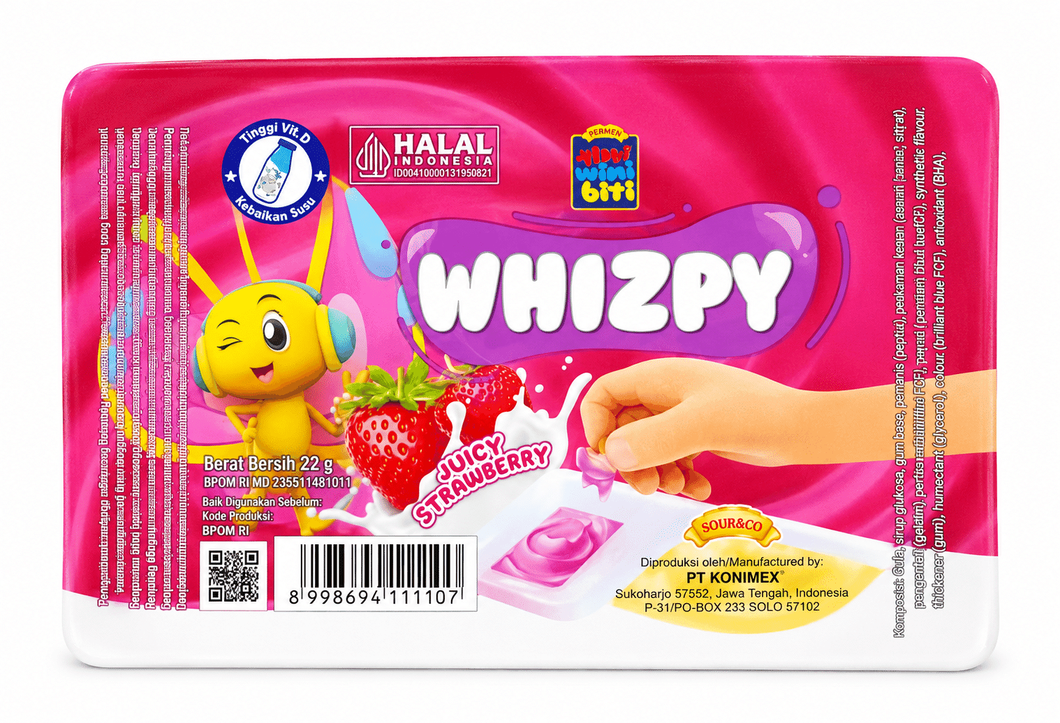 Tini Wini Biti Whizpy Juice Stroberi 22 gr – 1