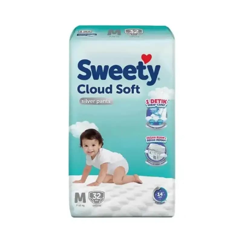 Sweety Silver Pants Cloud Soft M Isi 32 pcs – 1