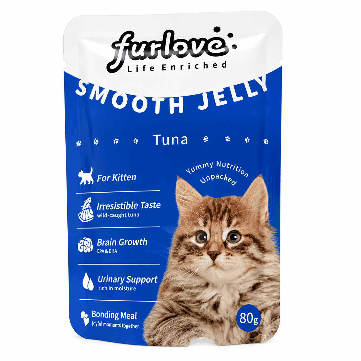 Furlove Pouch Makanan Kucing Basah Rasa Tuna 80 gr – 1
