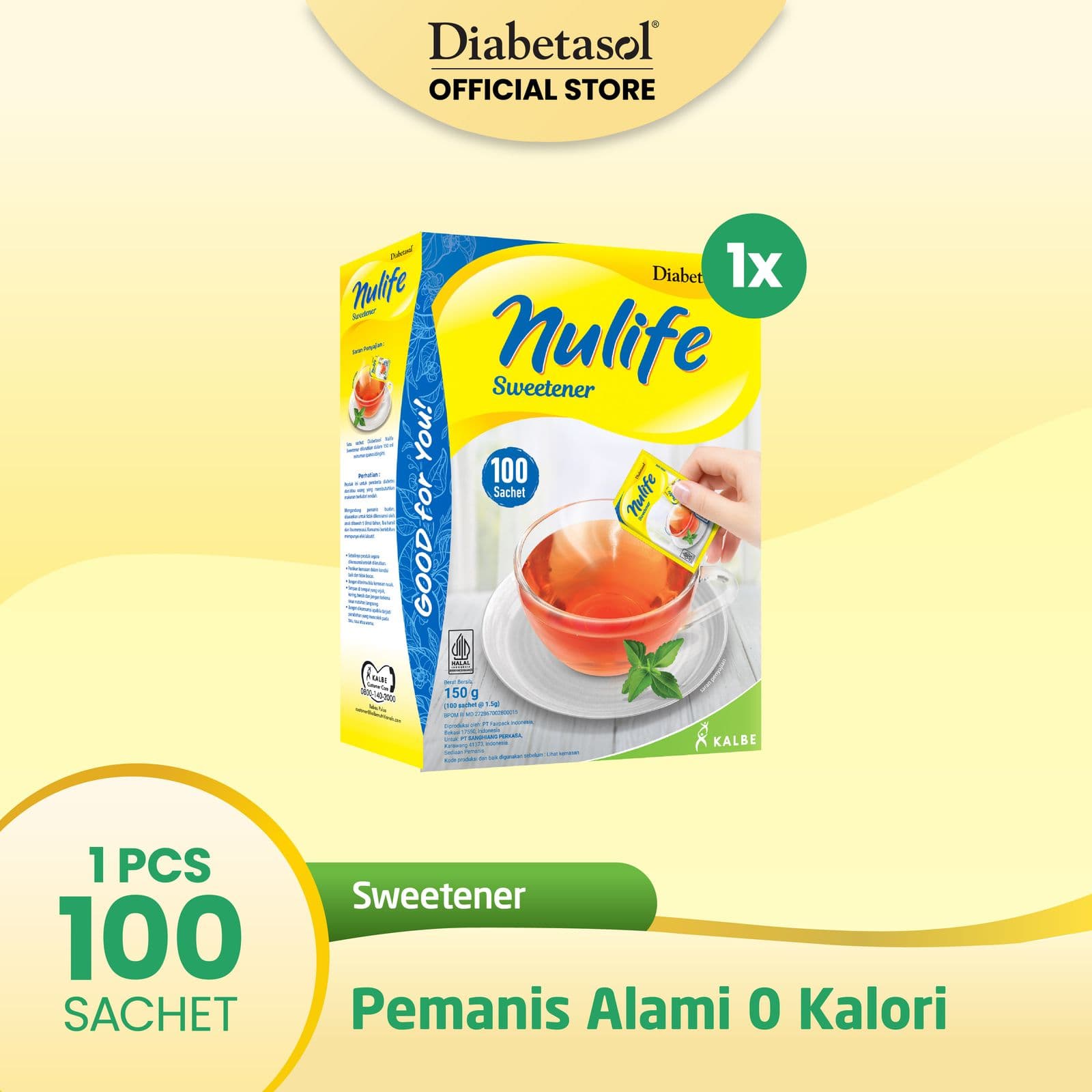 Diabetasol Nulife Sweetener 1,5 gr x 100 Sachet – 1