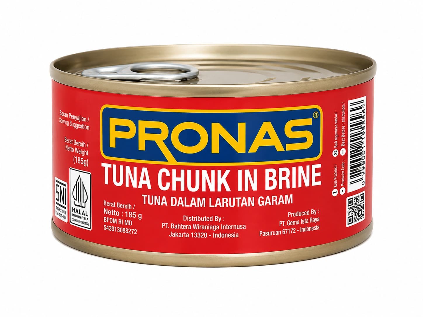 Pronas Tuna Chunk dalam Air Garam 185 gr – 1