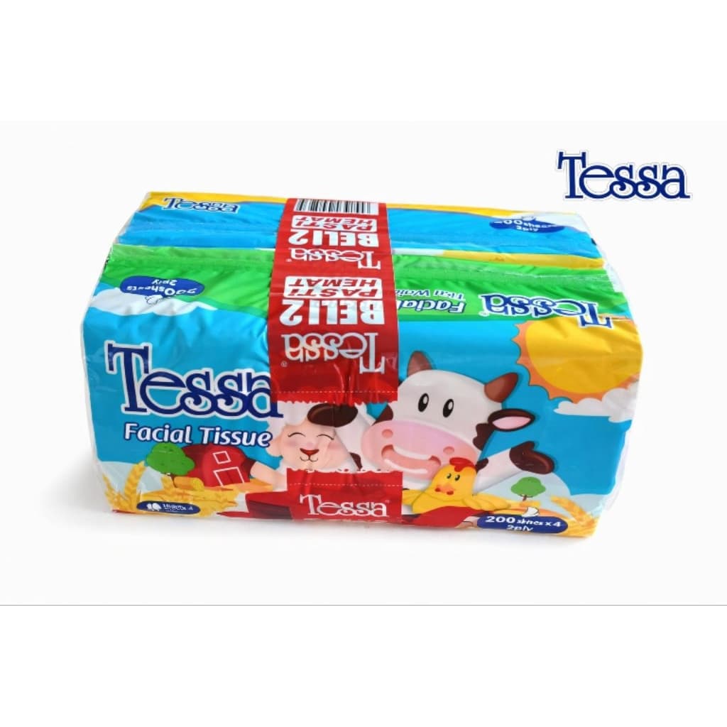 Tessa Tissue Wajah 200 Sheets x 2 Pcs – 1