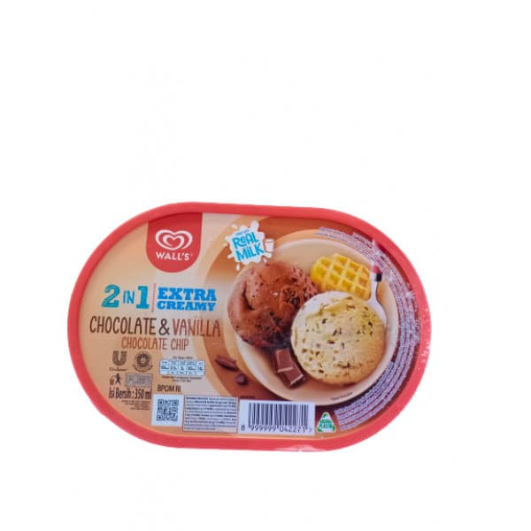 Walls Es Krim Vanila Chocochip & Coklat 350 ml – 1