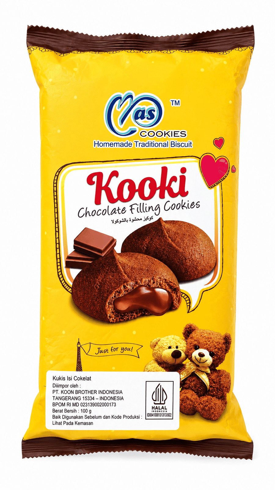 Mas Cookies Kooki Choco Filling Cookies 100 gr – 1