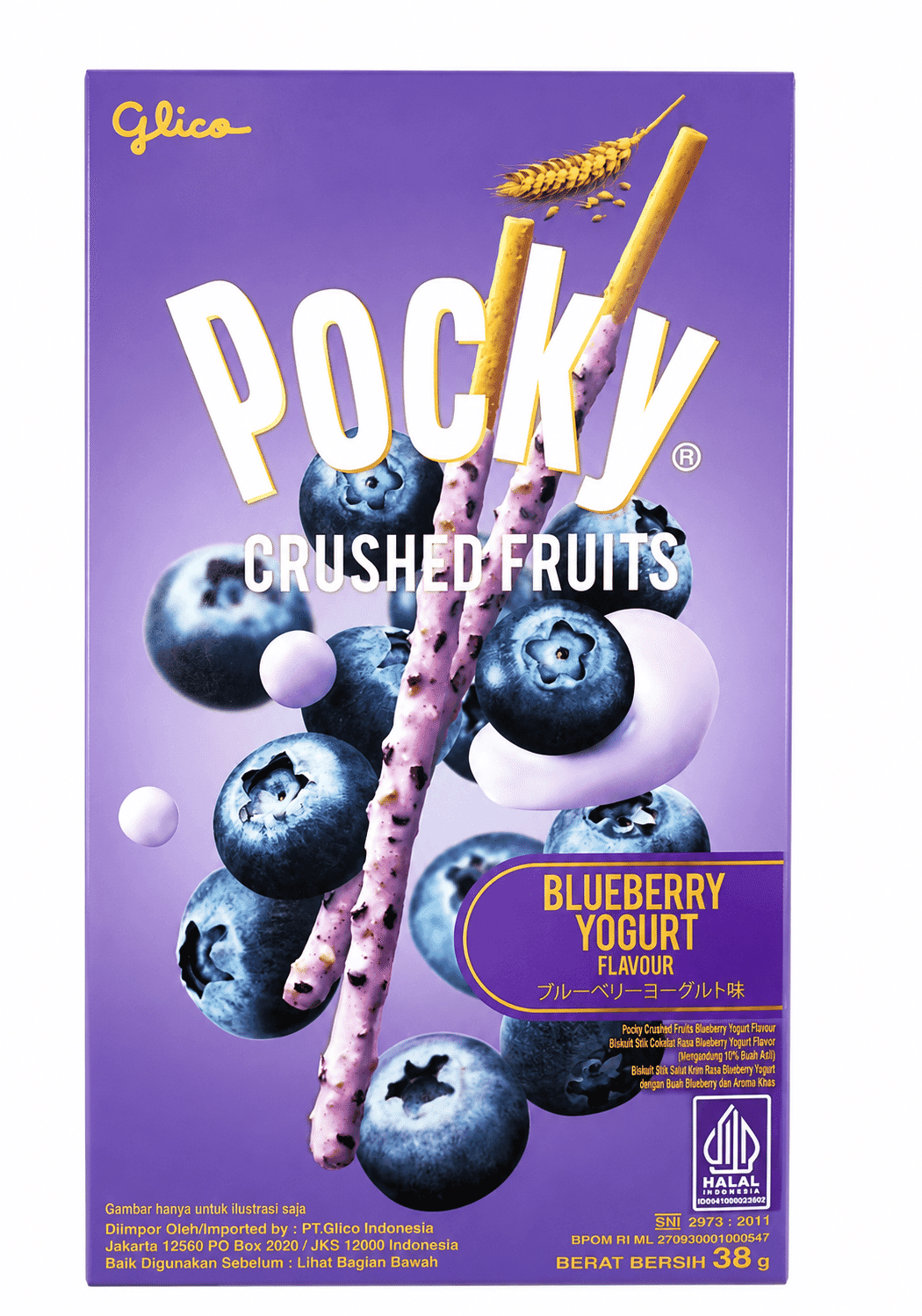 Pocky Crushed Fruit Bluberi Yoghurt 38 gr – 1