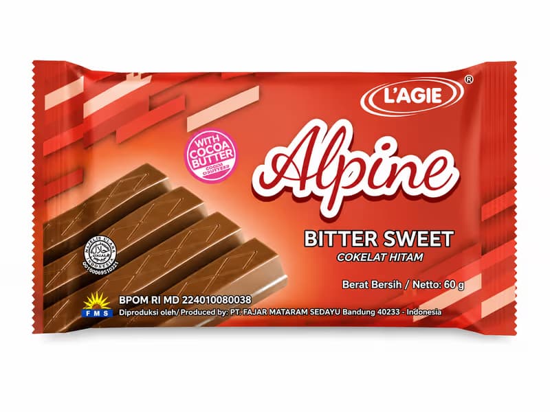 Alpine Bitter Sweet Chocolate 60 gr – 1