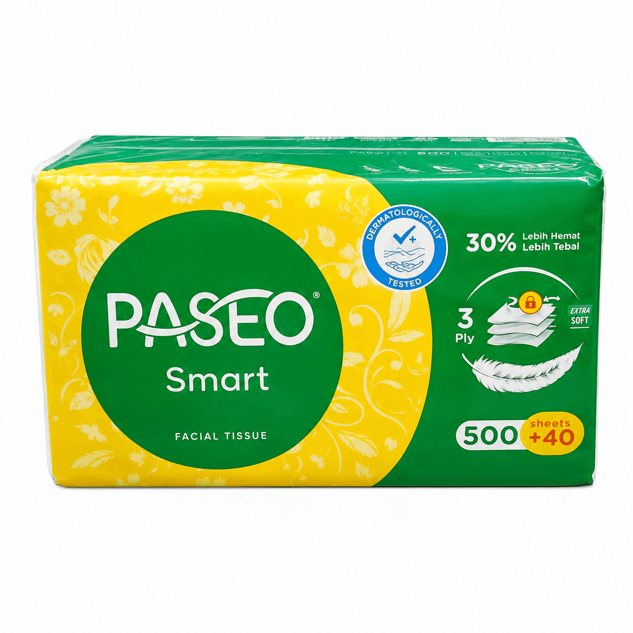 Paseo Smart Tisu Wajah 500 + 40 Ply – 1