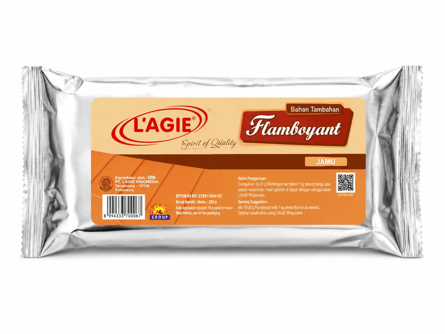 L'Agie Flamboyant Coklat Batang Rasa Jeruk 250 gr – 1