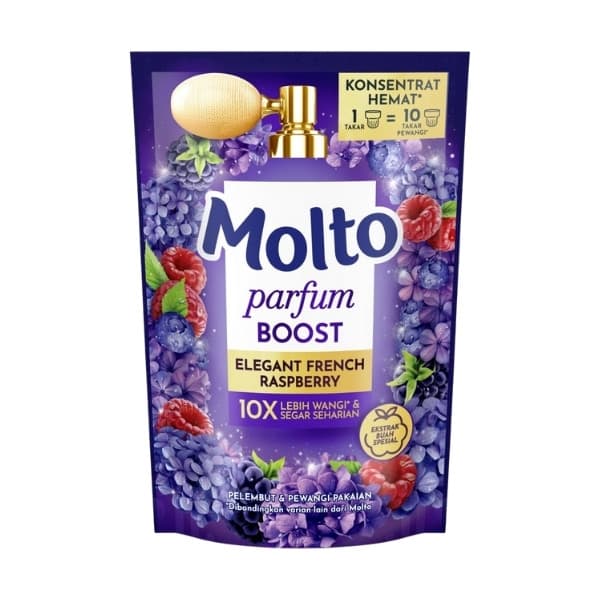 Molto Pelembut Pewangi Parfum Boost Raspberry Pouch 650 ml – 1