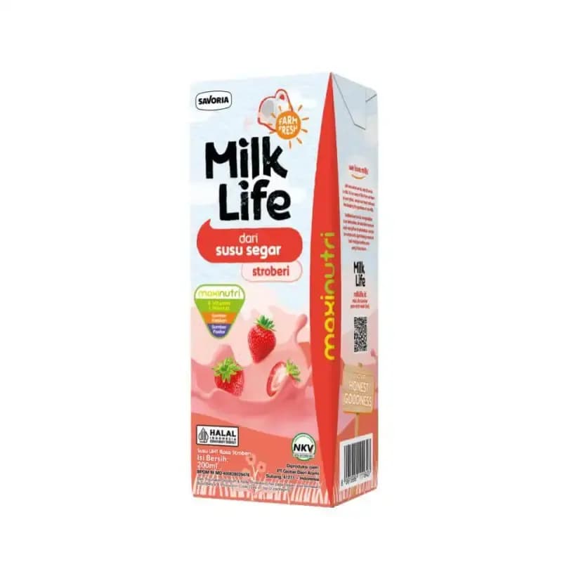 Milk Life UHT Teens Strawberry 200 ml – 1
