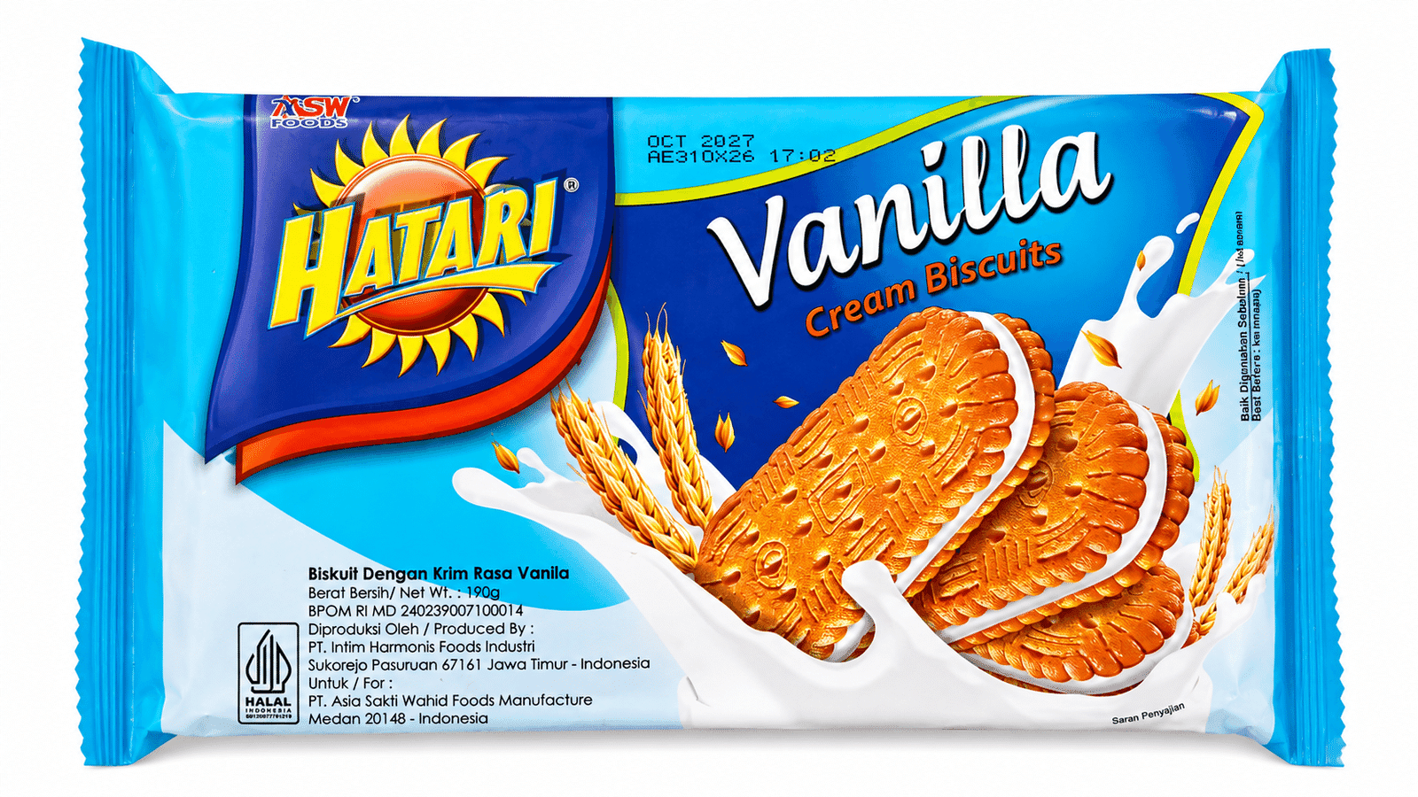 Hatari Biscuit Krim Vanila 190 gr – 1