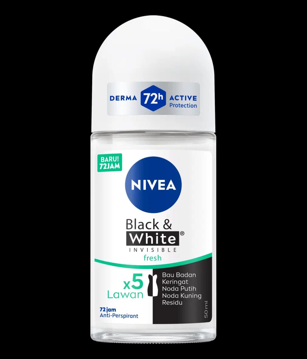 Nivea Deodorant Roll-On Invisible Black White Fresh 50 ml – 1