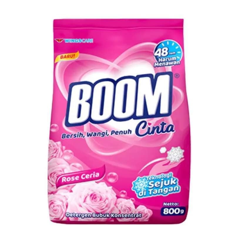 Boom Cinta Deterjen Bubuk Rose 800 gr – 1