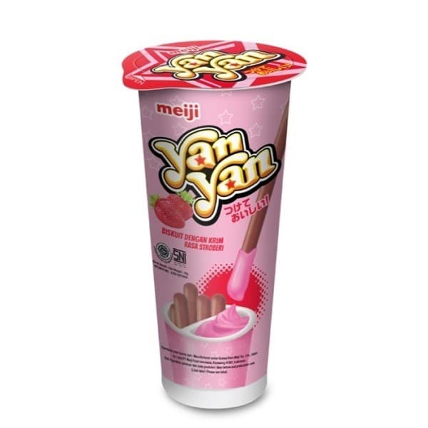 Meiji Yan Yan Biskuit Stroberi 40 gr – 1