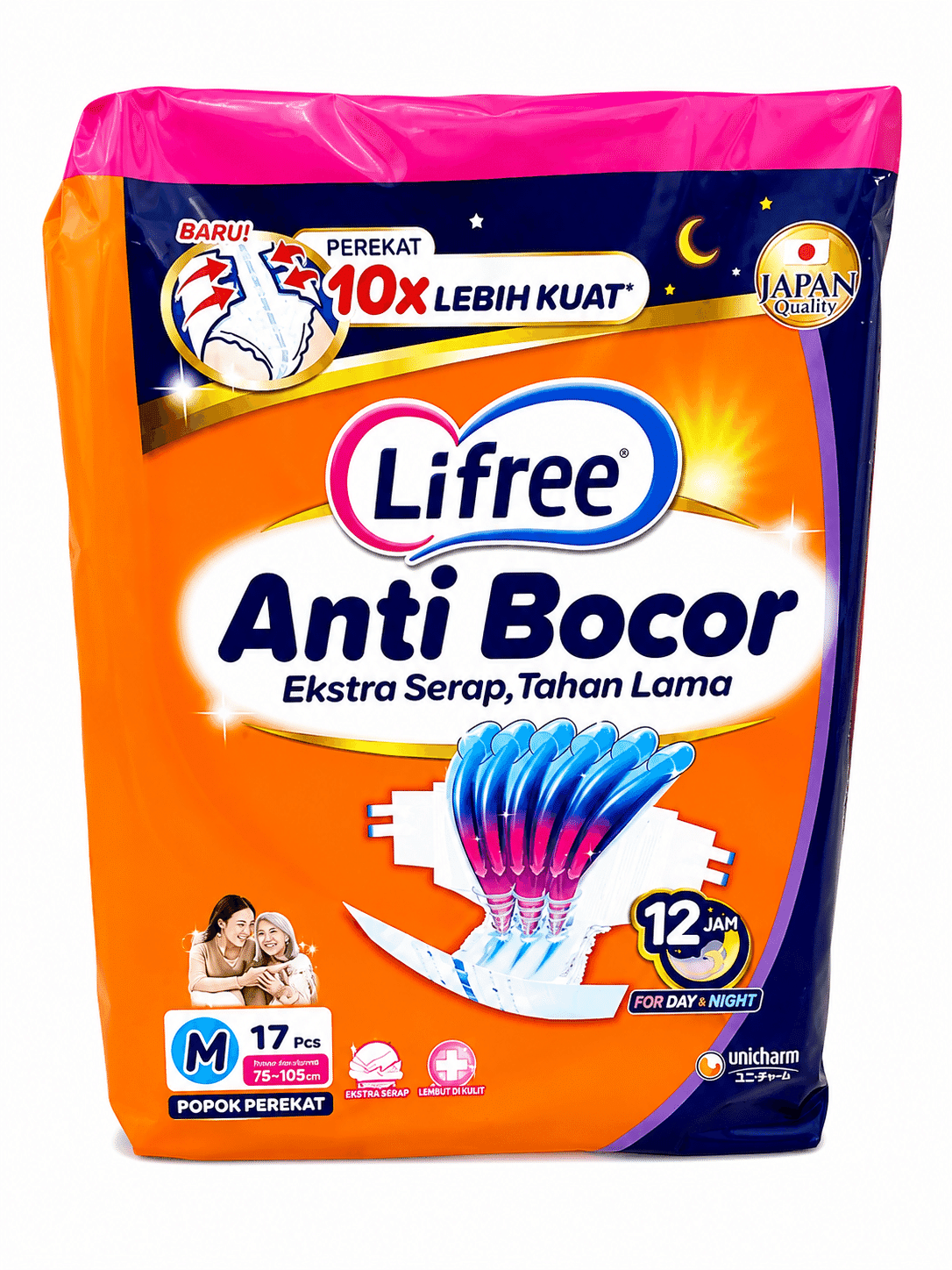 Lifree Popok Anti Bocor Ukuran M Isi 17 Pcs – 1