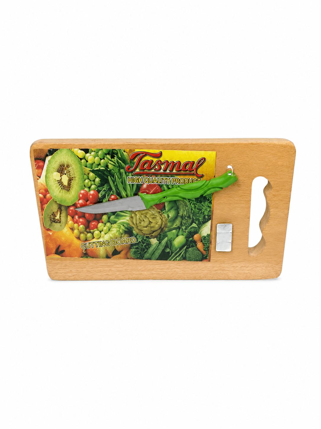 Talenan Kayu Ukir + Pisau T112-T – 1