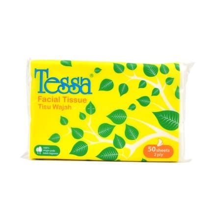 Tessa Tissue Wajah Travel Mini 50 sheets 2 ply – 2