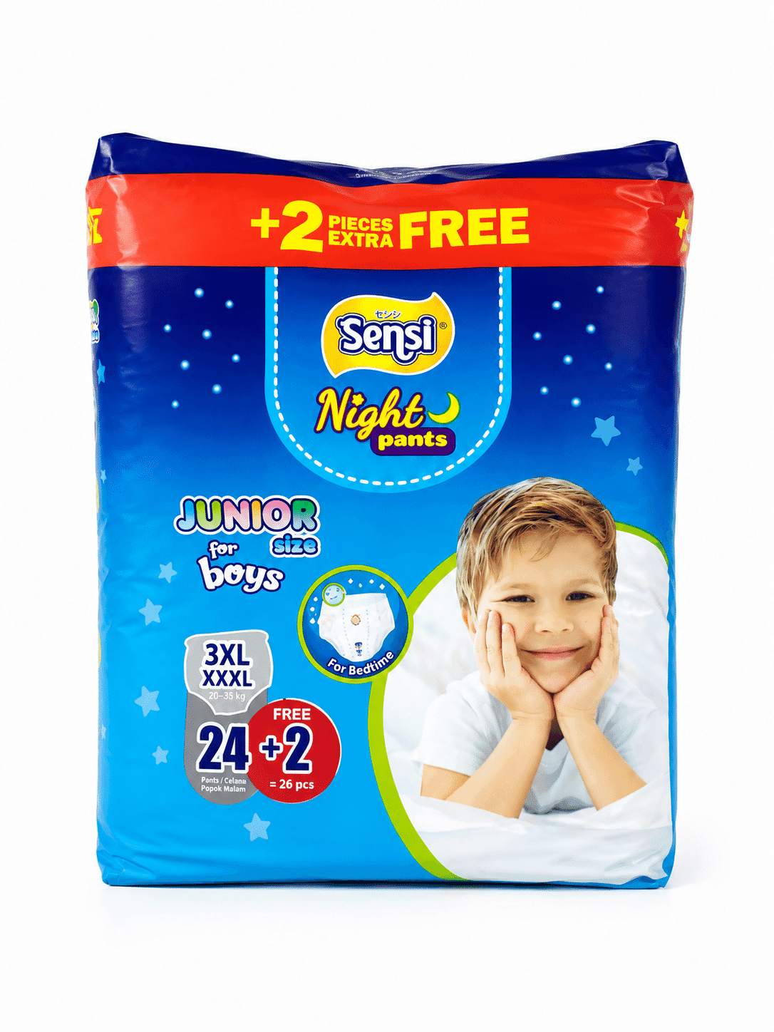 Sensi Night Popok Celana Boys 3XL isi 24+2 – 1
