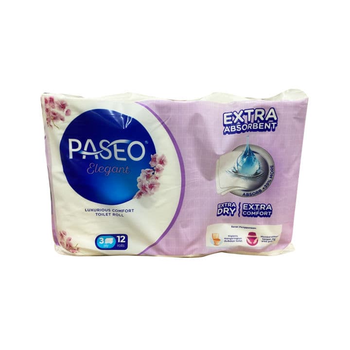 Paseo Elegant Tissue Toilet Luxurious 12 Roll – 1