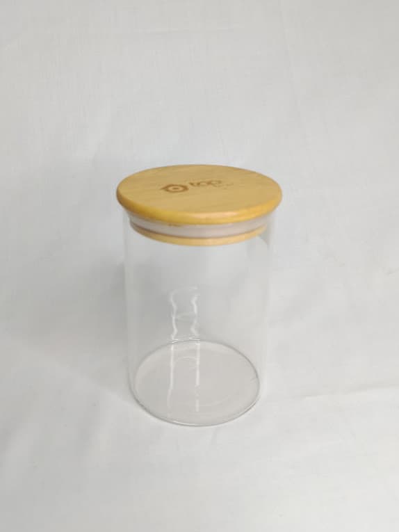 Glass Pot Wood Top 1628 – 1