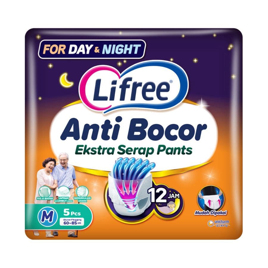 Lifree Popok Celana Lingkar Pinggang 60-65 cm Ukuran M Isi 5 – 1