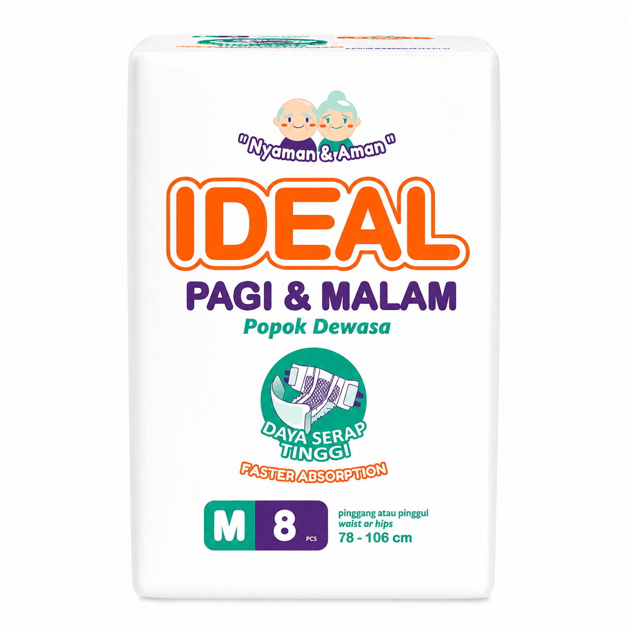 Ideal Adult Diapers M Isi 8 – 1