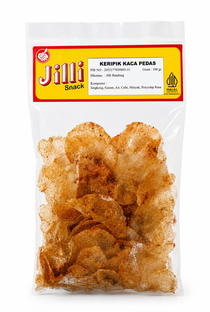 Jilli Keripik Kaca Pedas 100 gr – 1