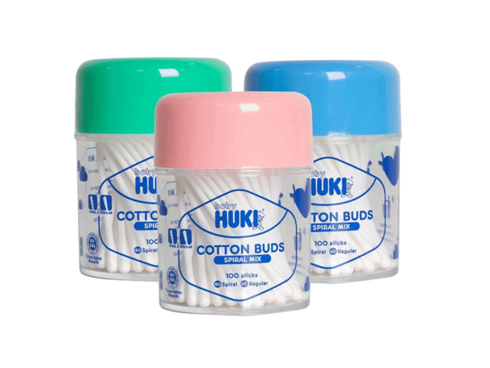 Huki Cotton Bud Pot 100 pcs – 1