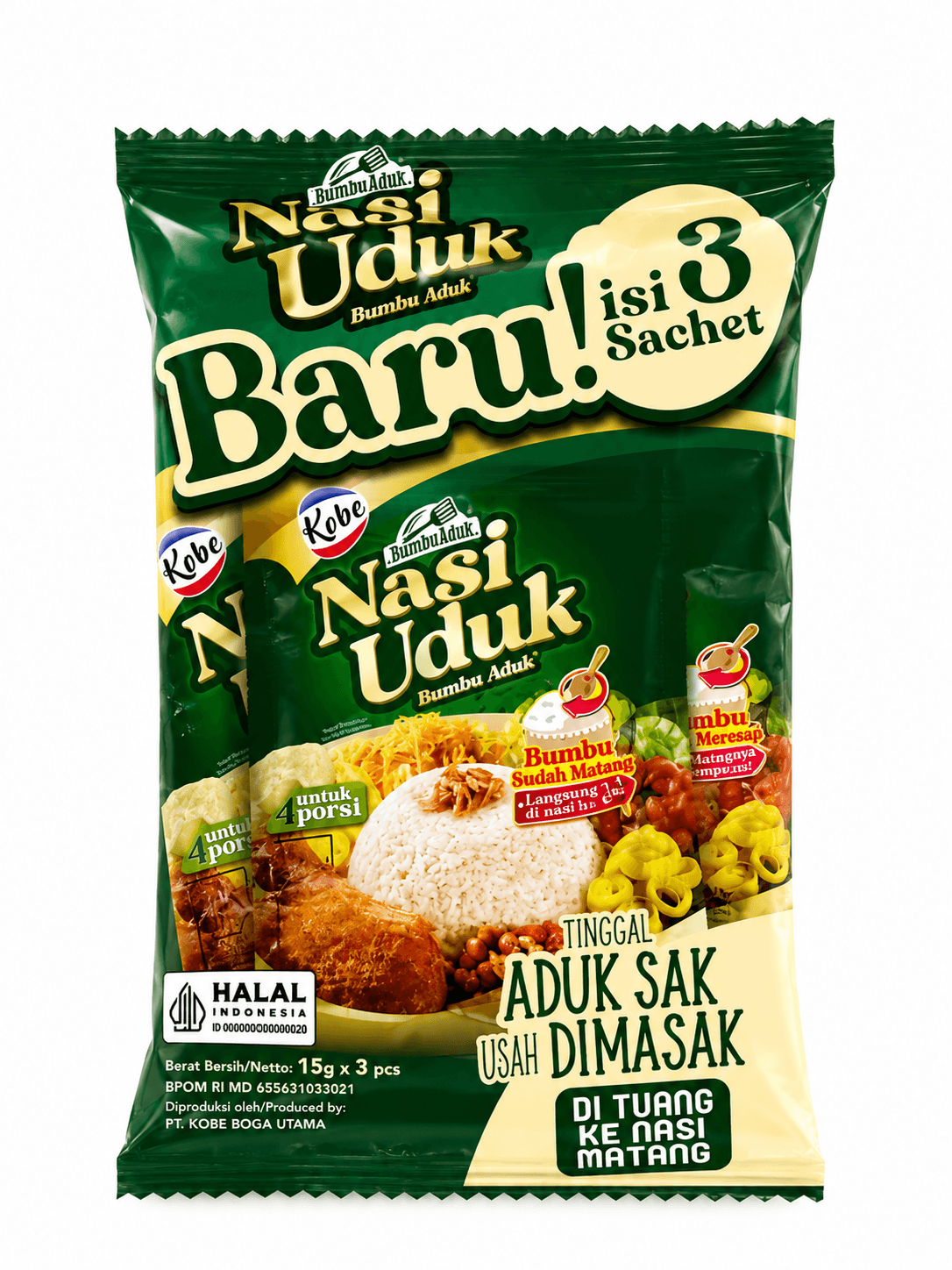 Kobe Bumbu Nasi Uduk 3 pcs x 15 gr – 1