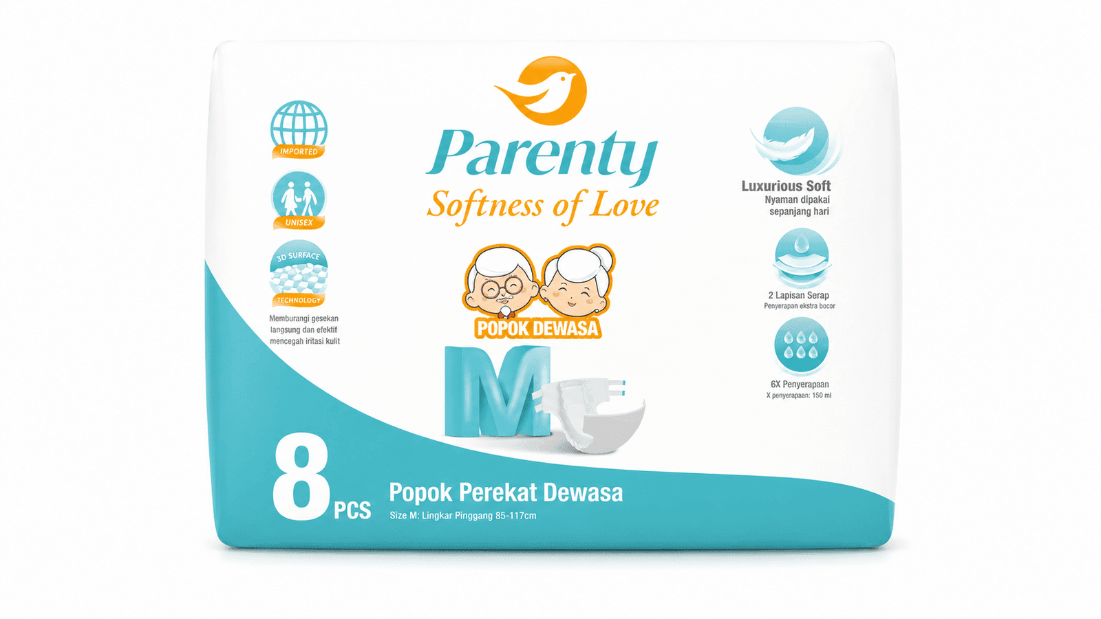 Parenty Popok Dewasa Soft M 8 pcs – 1